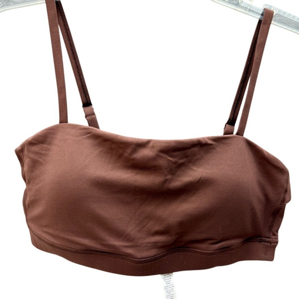 CRZ YOGA Women's Taupe Bandeau Sports Bra Size Large - Picture 5 of 7